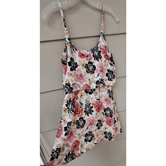 Abercrombie & Fitch Floral Mini Tank Sun Dress Size S Flowy Chest Overlay Ruffle - Picture 8 of 8